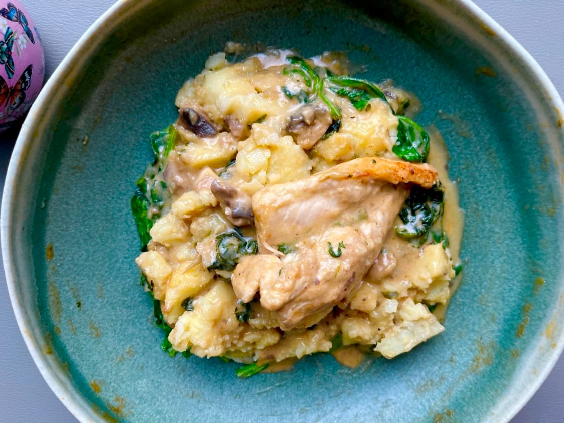 Creamed spinach chicken